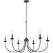 Huxley 6 Light 29 inch Matte Black Chandelier Ceiling Light